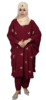 Karchupi Abaya Set Maroon ruxea