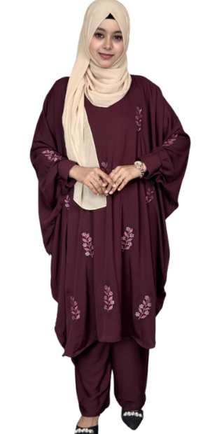 Embroidery Abaya Set ruxea