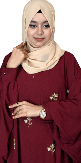 Karchupi Abaya Set Maroon ruxea