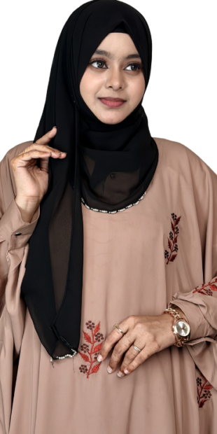 Embroidery Abaya Set Light Golden ruxea