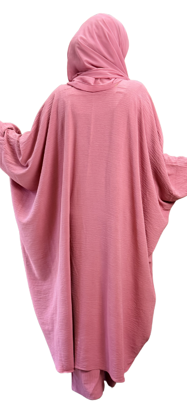 Pink Karchupi Abaya Set - Image 2